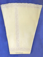 Скатерть круглая цвет топленого молока с Вологодским кружевом арт. 6с-643м, d-175
