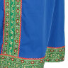 Русский народный костюм "Забава" женский льняной синий сарафан и блузка XL-XXXL