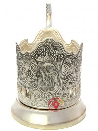 Подстаканник посеребренный &quot;Глухарь&quot; Кольчугино