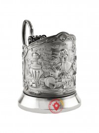 Никелированный подстаканник &quot;Купчиха&quot; Кольчугинский