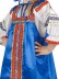 Русский народный костюм &quot;Василиса&quot; детский атласный синий сарафан и блузка