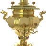 Угольный самовар 7 литров желтый ваза граненая фабрика Слюзберга, арт. 433742