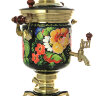 Электрический самовар 3 литра с художественной росписью "Цветы", арт. 110589