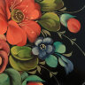 Поднос с художественной росписью "Разноцветье", овал с фигурным краем, арт. 8167