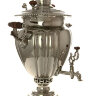 Угольный никелированный самовар 6 литров яйцо с гранями фабрика Воронцова, арт. 433780