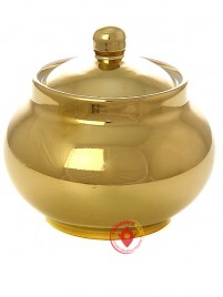 Сахарница золото с крышкой