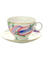 Чайная чашка с блюдцем форма Яблочко рисунок Лия ИФЗ