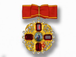 Знак ордена Святой Анны XVIII век (с кристаллами Swarovski) копия