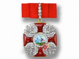 Знак ордена Святого Александра Невского большой (с кристаллами Swarovski) копия