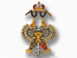Знак ордена Святого Андрея Первозванного (с кристаллами Swarovski) копия