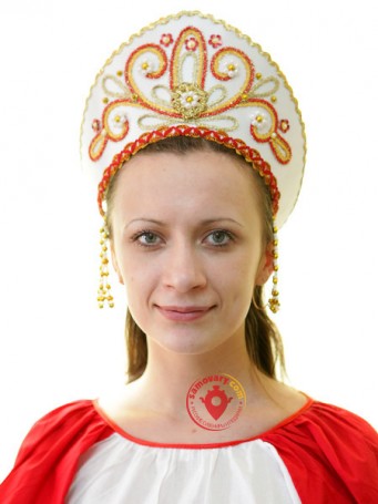 Кокошник &quot;Девичий&quot; белый