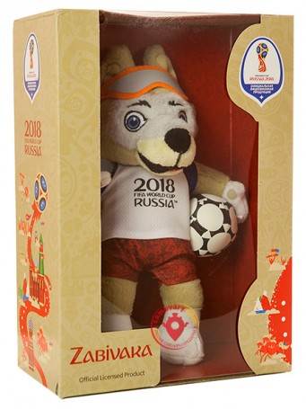 Волк Забивака талисман FIFA 2018 24 см в подарочной коробке