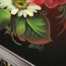 Поднос с росписью "Розы на бордовом фоне" 38*28 см, арт. А-7.11