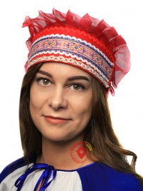 Кокошник &quot;Кадриль&quot; красный