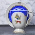 Бокал с блюдцем Классический рисунок &quot;Синий принт&quot; Дулево