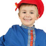Детская косоворотка для мальчика хлопковая синяя на возраст 7-12 лет