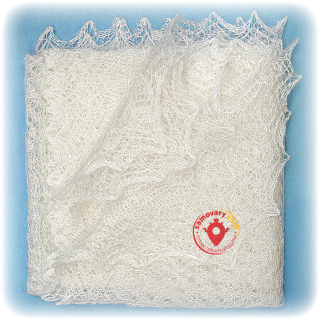 Оренбургский пуховый платок ручной работы, арт. ШП0007, 125х125