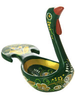 Ковш-лебедь "Кудрина на зеленом" Хохлома (арт. 6472)