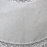 Скатерть круглая темно-серая со светлым кружевом и кружевной вышивкой арт. 6с-643, d-175